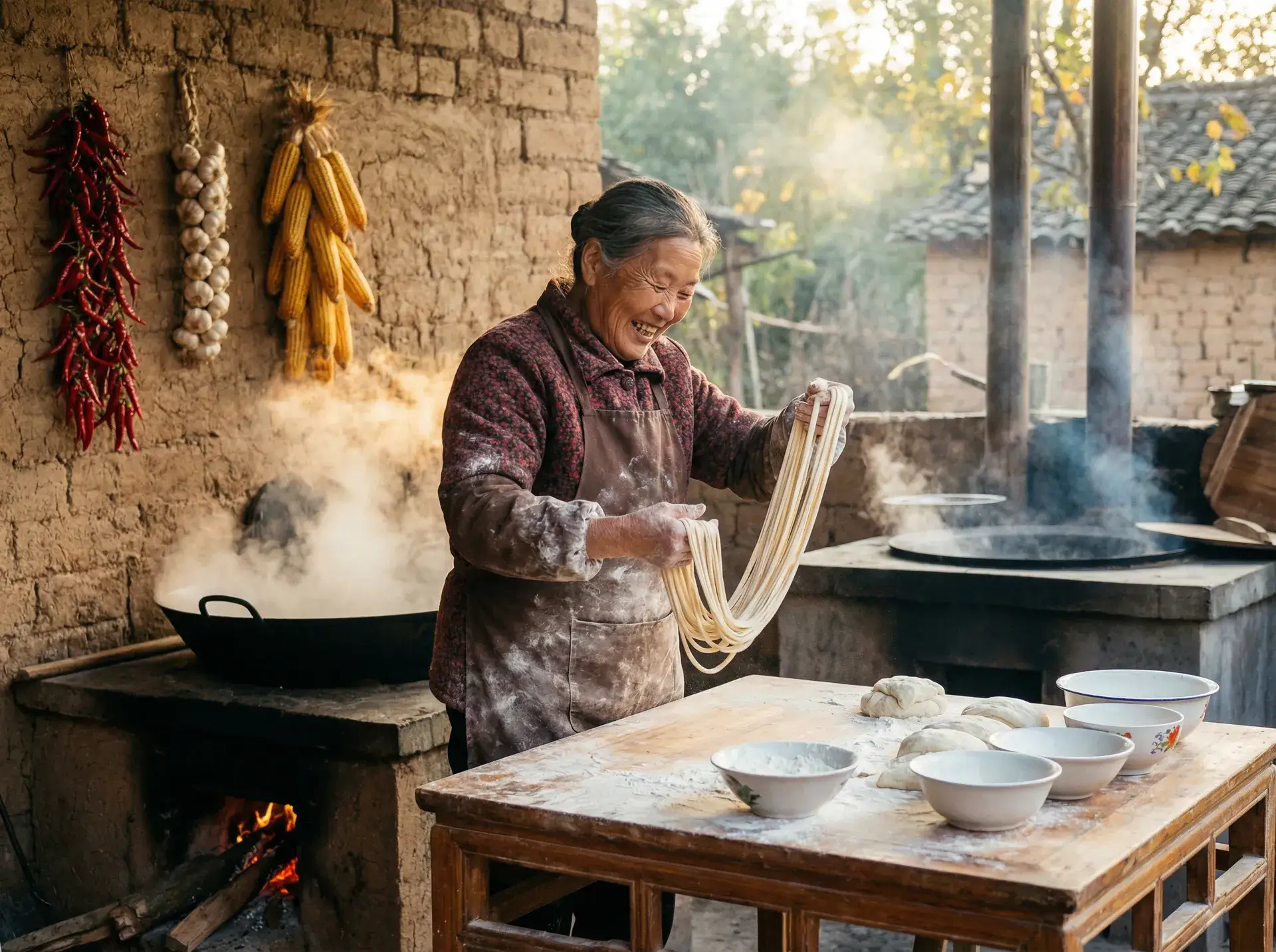 农家大嫂手擀面 - 爱维侦查 乡村美食